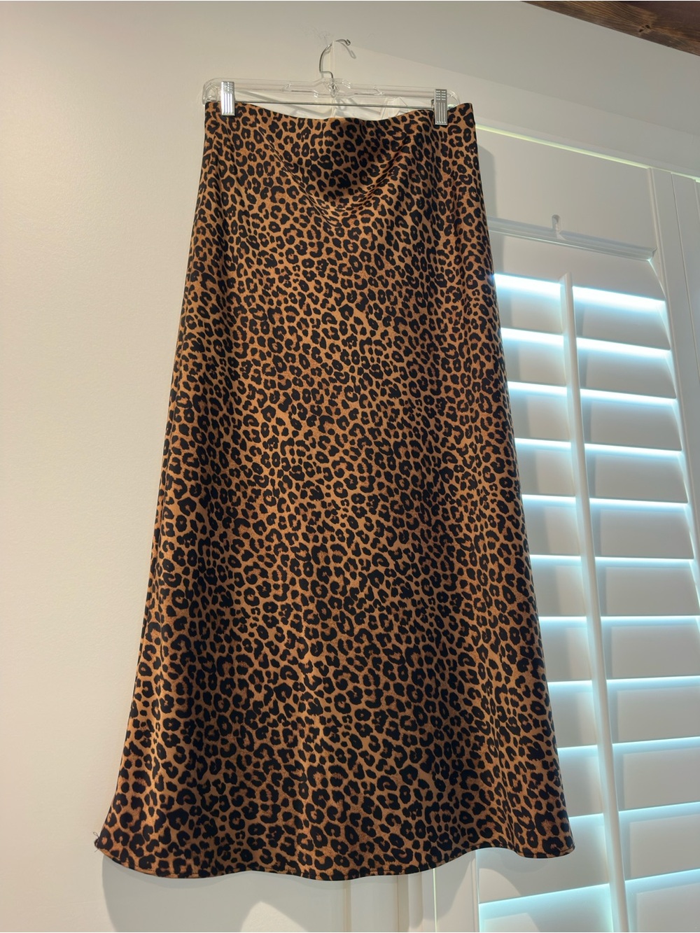 Zara Leopard A-Line Midi Skirt - Brown & Black - Picture 2 of 3